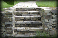 Hand Built Fieldstone Staircase